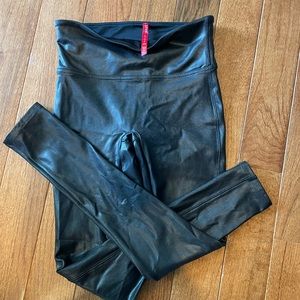Spanx liquid faux leather leggings. Never worn. Small